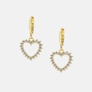 fashion goldplated zircon heartshaped earringspicture7