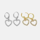 fashion goldplated zircon heartshaped earringspicture9