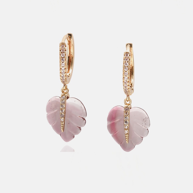 fashion copper leaf earrings wholesale