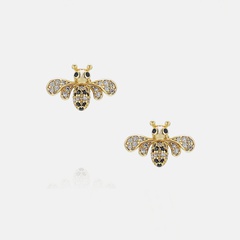 Fashion Little Bee Zircon Earrings Wholesale