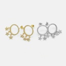 fashion goldplated zircon fivepointed star earrings wholesalepicture11