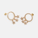 fashion goldplated zircon fivepointed star earrings wholesalepicture12