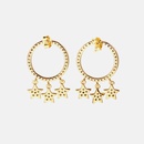 fashion goldplated zircon fivepointed star earrings wholesalepicture13
