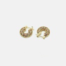 fashion goldplated zircon color copper earrings wholesalepicture11