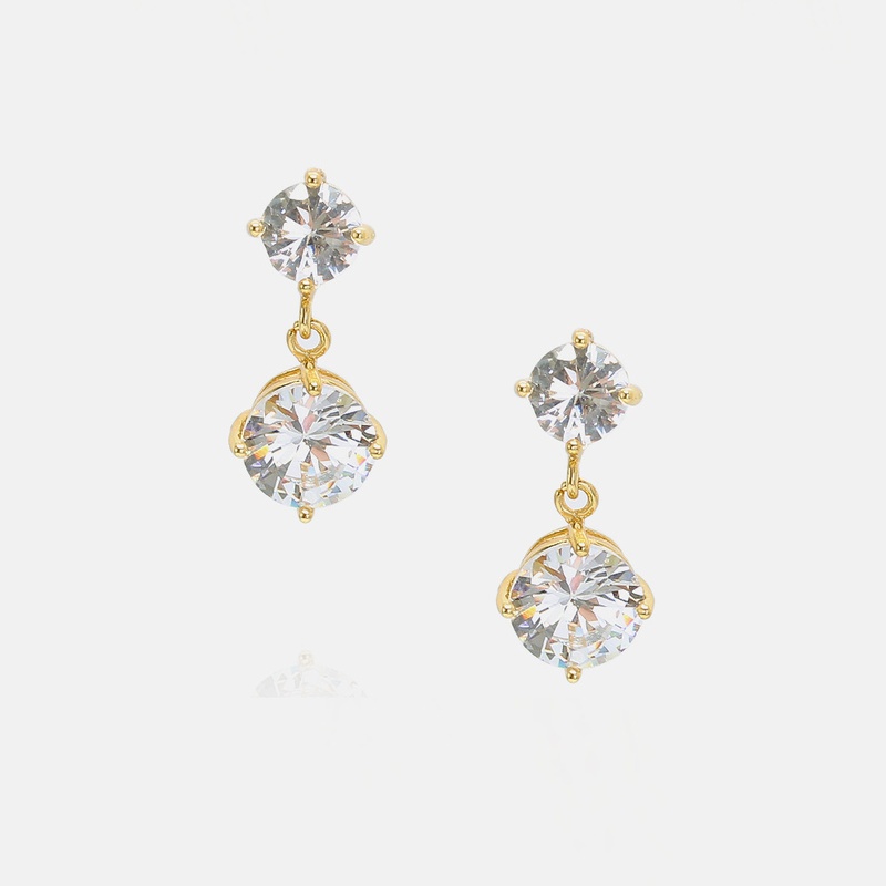 fashion goldplated zircon earrings wholesale