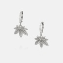 fashion goldplated zircon maple leaf earringspicture9