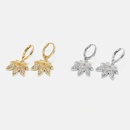 fashion goldplated zircon maple leaf earringspicture10