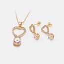 fashion goldplated fourclaw zircon hollow heart earringspicture12