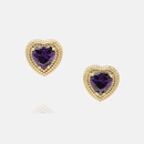 Retro style goldplated color heartshaped earringspicture12