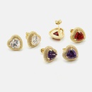Retro style goldplated color heartshaped earringspicture14