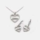Korean heartshaped copper necklace earrings setpicture13