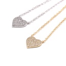 fashion heartshaped zircon goldplated copper necklace wholesalepicture8