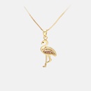 fashion diamond pendant flamingo copper necklacepicture11