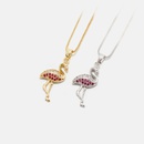 fashion diamond pendant flamingo copper necklacepicture14