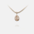 fashion shellshaped goldplated zircon necklacepicture11