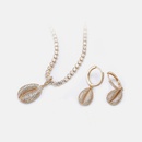 fashion shellshaped goldplated zircon necklacepicture15