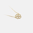 fashion fourleaf heartshaped zircon goldplated necklacepicture12