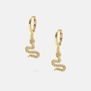 fashion goldplated zircon creative snake earringspicture7