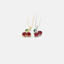 fashion cute sweet cherry pendant goldplated necklacepicture11