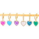 fashion color heart drop oil copper earringspicture5