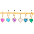 fashion color heart drop oil copper earringspicture6