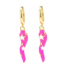 Korean dripping oil multicolor small pepper copper earringspicture6