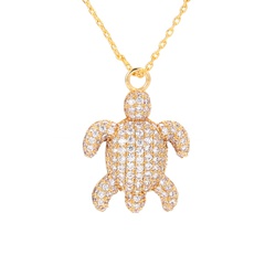 Mode Schildkröte Anhänger Kupfer Halskette