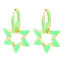 fashion oil drop color geometric star copper earringspicture16