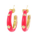 retro Cshaped hoop copper earringspicture10