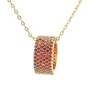 Korean full rhinestone pendant copper necklacepicture9