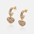 Fashion new goldplated color zircon heart earringspicture13