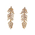 fashion zircon goldplated leaf earrings wholesalepicture12