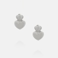 simple heart goldplated zircon stud earringspicture13