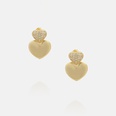 simple heart goldplated zircon stud earringspicture14