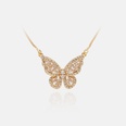 fashion threedimensional hollow butterfly zircon pendant goldplated necklacepicture12