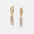 simple long fourclaw goldplated zircon earringspicture15