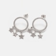 fashion goldplated zircon fivepointed star earrings wholesalepicture14