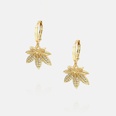 fashion goldplated zircon maple leaf earringspicture14