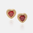 Retro style goldplated color heartshaped earringspicture17