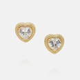 Retro style goldplated color heartshaped earringspicture19