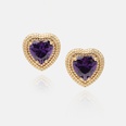 Retro style goldplated color heartshaped earringspicture21
