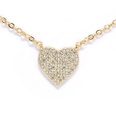 fashion heartshaped zircon goldplated copper necklace wholesalepicture12