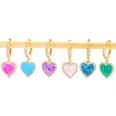 fashion color heart drop oil copper earringspicture10