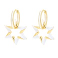fashion oil drop color geometric star copper earringspicture19