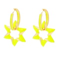 fashion oil drop color geometric star copper earringspicture20