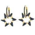 fashion oil drop color geometric star copper earringspicture24