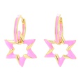 fashion oil drop color geometric star copper earringspicture26
