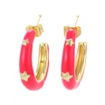 retro Cshaped hoop copper earringspicture14