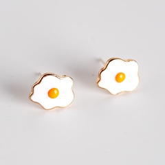 Nihaojewelry Cute Cartoon Poached Egg Cloud Earrings Wholesale Jewelry