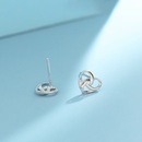 nihaojewelry simple creux en forme de coeur s925 boucles d39oreilles en argent bijoux en grospicture11